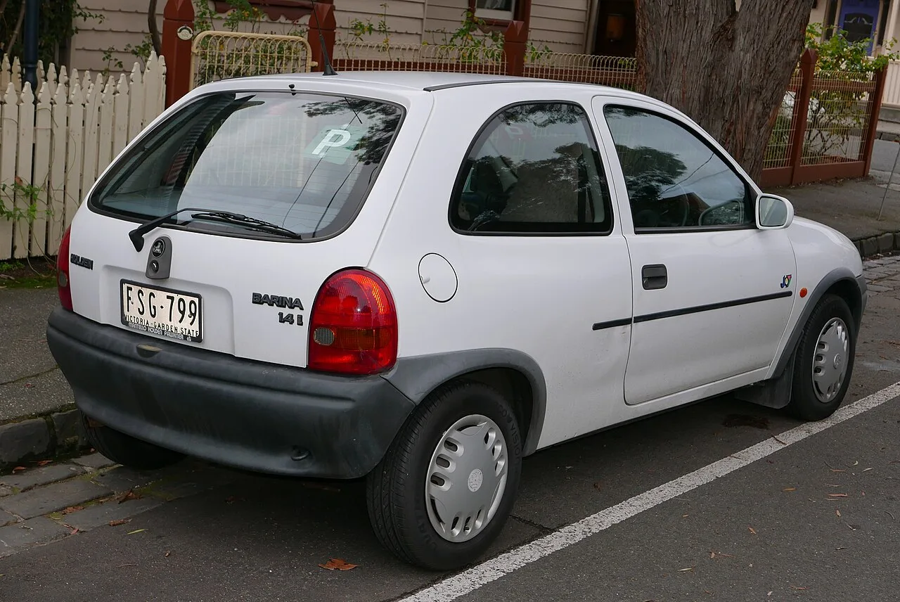 Holden Barina SB, rear