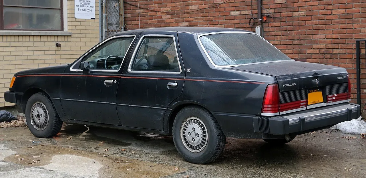 Mercury Topaz, rear